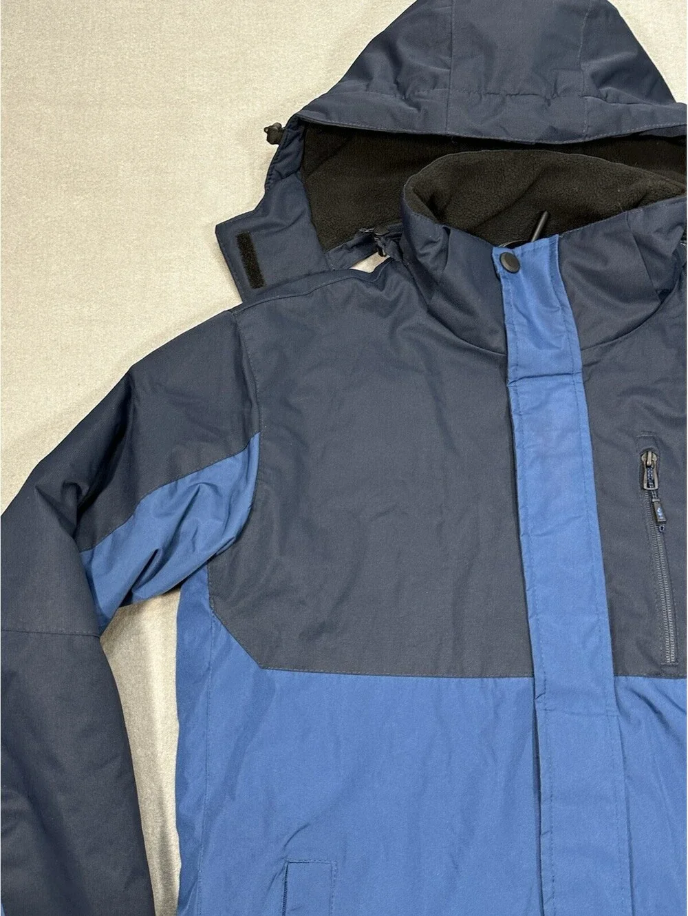 Hawke & Co Men’s Small Waterproof Insulated Hooded Jacket Blue Winter Coat